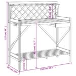 Banc de rempotage avec treillis bois massif de sapin – Image 7