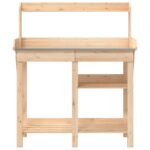 Banc de rempotage avec étagères bois massif de sapin – Image 3