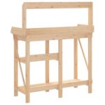 Banc de rempotage avec étagères bois massif de sapin – Image 5