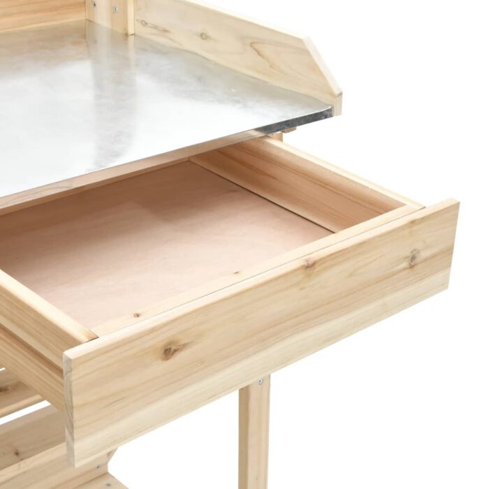 Banc de rempotage avec étagères bois massif de sapin – Image 6