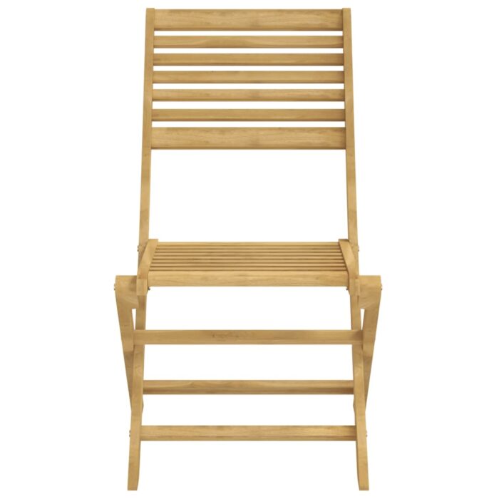 Chaises pliables de jardin lot de 6 bois massif d'acacia – Image 3