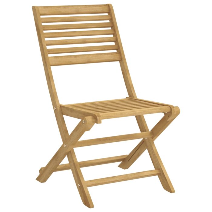 Chaises pliables de jardin lot de 8 bois massif d'acacia – Image 2