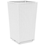 Jardinières 2 pcs blanc 32,5x32,5x57 cm polypropylène – Image 2