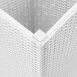 Jardinières 2 pcs blanc 32,5x32,5x57 cm polypropylène – Image 6
