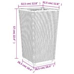 Jardinières 2 pcs blanc 32,5x32,5x57 cm polypropylène – Image 7