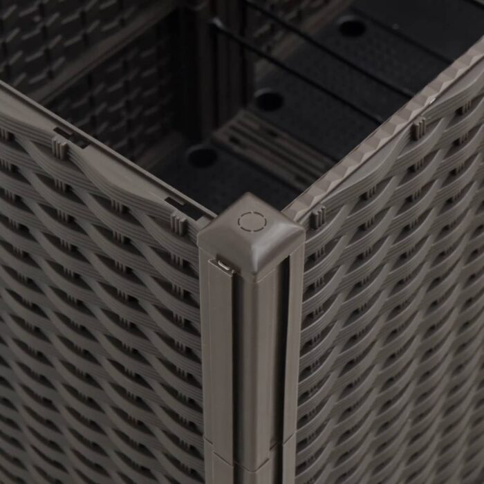 Jardinière marron 160x40x53 cm polypropylène – Image 4