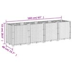 Jardinière marron 160x40x53 cm polypropylène – Image 5