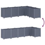 Jardinière bleu gris 160x120x53 cm PP – Image 4