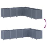 Jardinière bleu gris 160x160x53 cm PP – Image 4