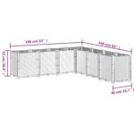 Jardinière bleu gris 160x160x53 cm PP – Image 6