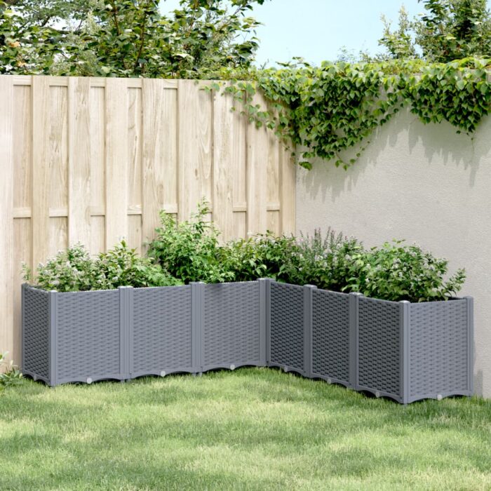 Jardinière bleu gris 160x160x53 cm PP – Image 1