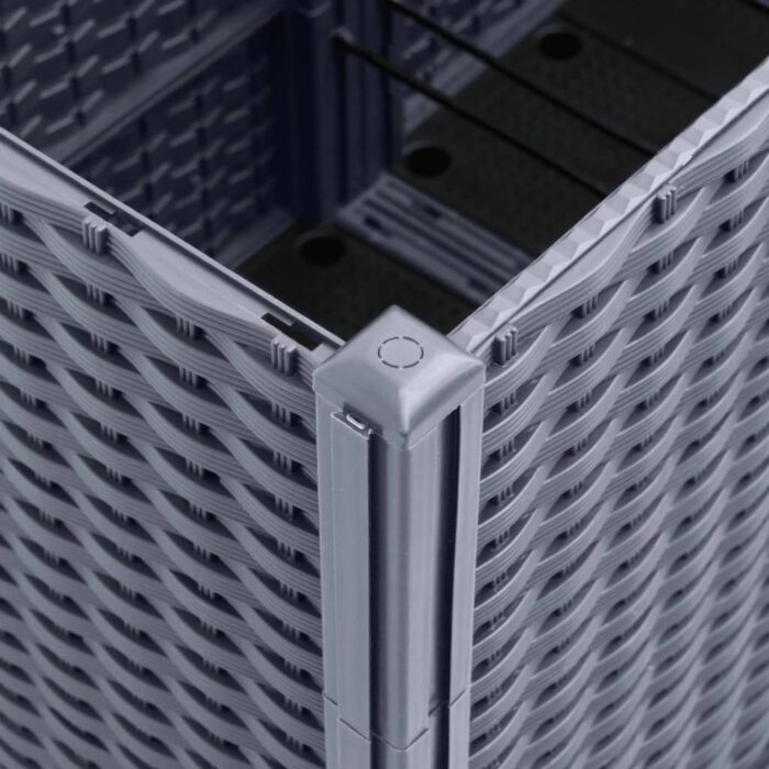 Jardinière avec treillis bleu gris 160x120x140 cm PP – Image 6