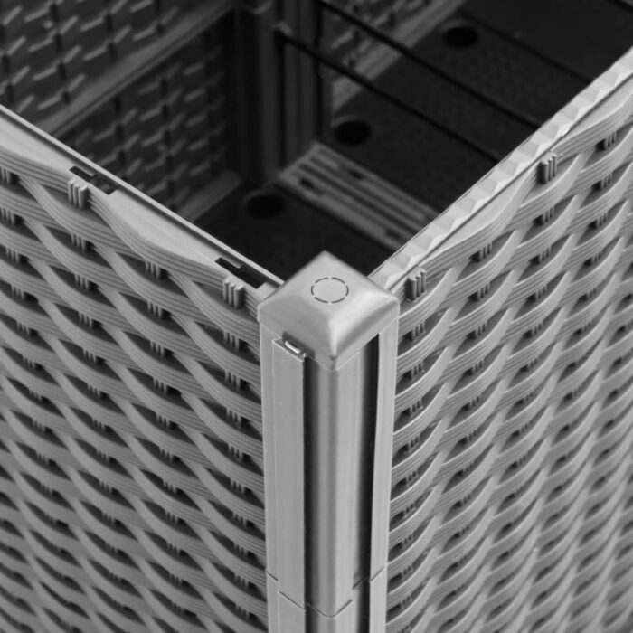 Jardinière avec treillis gris clair 160x120x140 cm PP – Image 6