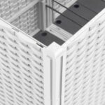 Jardinière avec treillis blanc 160x120x140 cm PP – Image 6