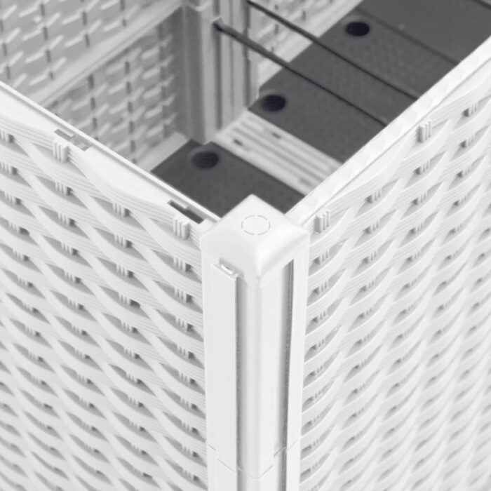 Jardinière avec treillis blanc 160x120x140 cm PP – Image 6