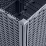 Jardinière avec treillis bleu gris 160x160x140 cm PP – Image 5