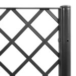 Jardinière avec treillis noir 160x160x140 cm PP – Image 6