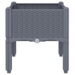 Jardinière avec pieds bleu gris 40x40x42 cm PP – Image 3