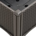 Jardinière avec treillis marron 80x40x142 cm PP – Image 4