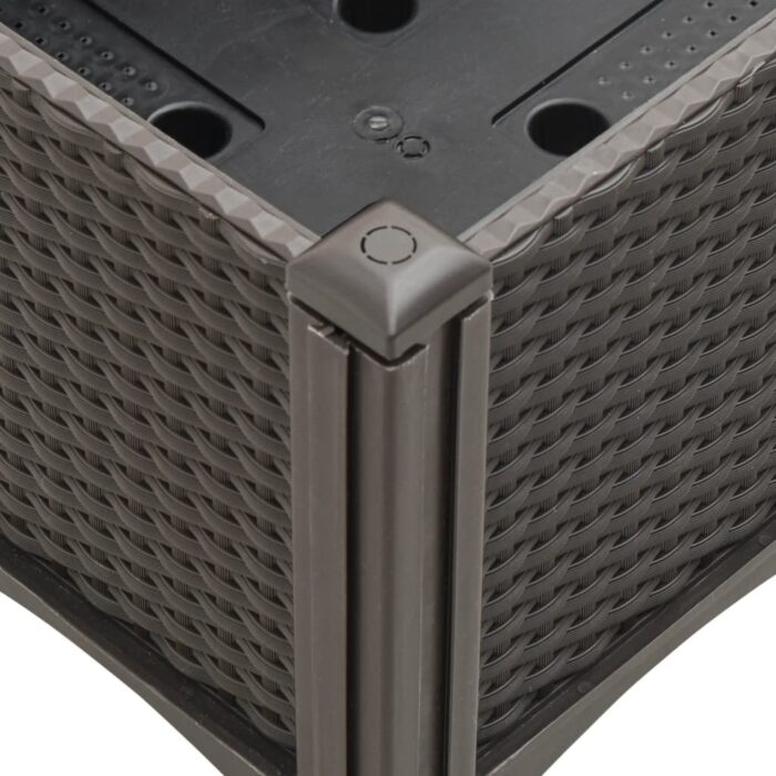 Jardinière avec treillis marron 80x40x142 cm PP – Image 4