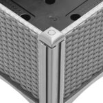 Jardinière avec treillis gris clair 120x40x142 cm PP – Image 4