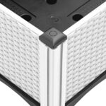 Jardinière avec treillis blanc 120x40x142 cm PP – Image 4