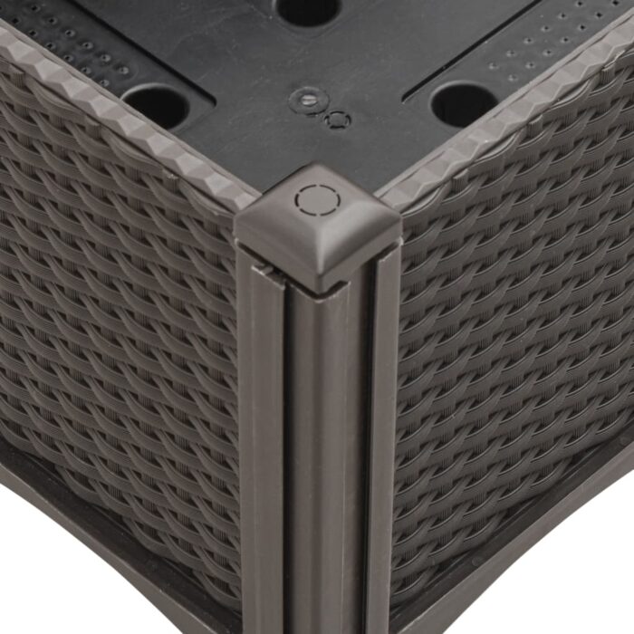 Jardinière avec treillis marron 120x40x142 cm PP – Image 4