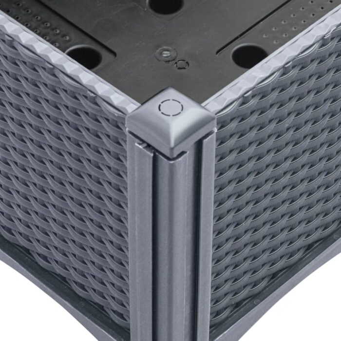 Jardinière avec treillis bleu gris 160x40x142 cm PP – Image 4