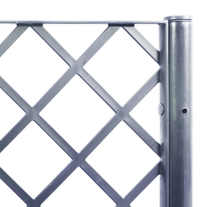 Jardinière avec treillis bleu gris 160x40x142 cm PP – Image 5