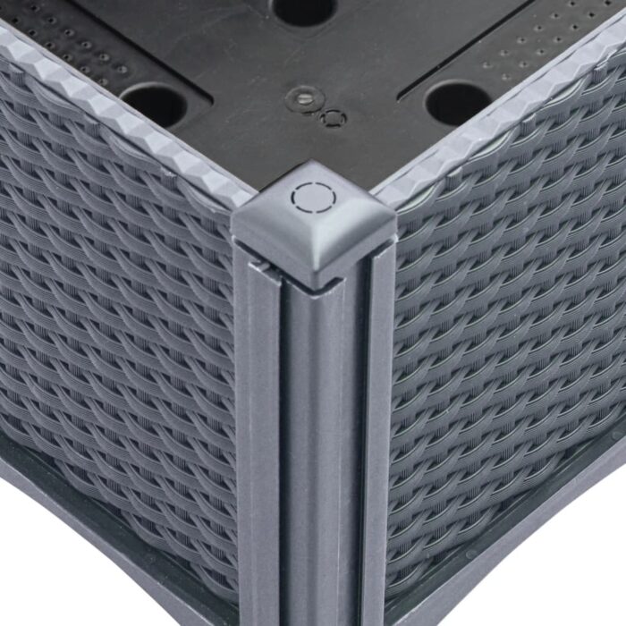 Jardinière avec treillis bleu gris 160x120x142 cm PP – Image 5