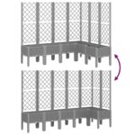 Jardinière avec treillis gris clair 160x120x142 cm PP – Image 4