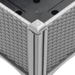 Jardinière avec treillis gris clair 160x120x142 cm PP – Image 5