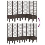 Jardinière avec treillis marron 160x120x142 cm PP – Image 4
