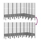 Jardinière avec treillis gris clair 200x160x142 cm PP – Image 4