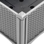 Jardinière avec treillis gris clair 200x160x142 cm PP – Image 5