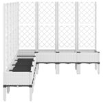 Jardinière avec treillis blanc 200x160x142 cm PP – Image 2