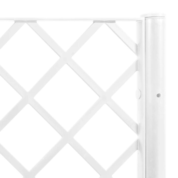 Jardinière avec treillis blanc 200x160x142 cm PP – Image 6
