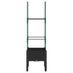 Jardinière avec treillis noir 40x40x142,5 cm PP – Image 2