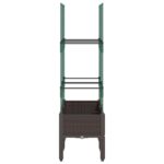 Jardinière avec treillis marron 80x40x142,5 cm PP – Image 2