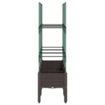 Jardinière avec treillis marron 120x40x142,5 cm PP – Image 2