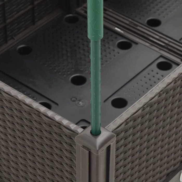 Jardinière avec treillis marron 120x40x142,5 cm PP – Image 4