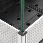 Jardinière avec treillis blanc 160x40x142,5 cm PP – Image 4