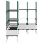 Jardinière avec treillis blanc 160x120x142,5 cm PP – Image 2