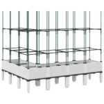 Jardinière avec treillis blanc 160x120x142,5 cm PP – Image 3