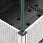 Jardinière avec treillis blanc 160x120x142,5 cm PP – Image 5