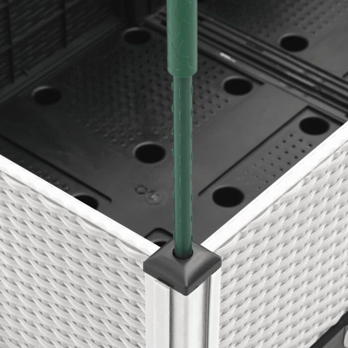 Jardinière avec treillis blanc 160x120x142,5 cm PP – Image 5