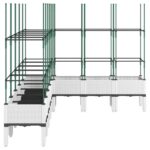 Jardinière avec treillis blanc 200x160x142,5 cm PP – Image 2