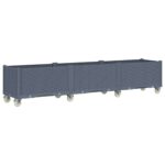 Jardinière à roulettes bleu gris 240x50x54 cm PP – Image 3