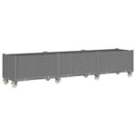 Jardinière à roulettes gris clair 240x50x54 cm PP – Image 3