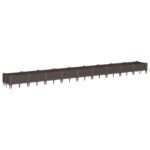 Jardinière avec piquets marron 362,5x42,5x28,5 cm PP – Image 3
